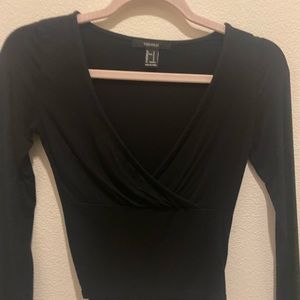 Black long sleeve top